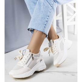 Baskets compensées beiges Stacey 1