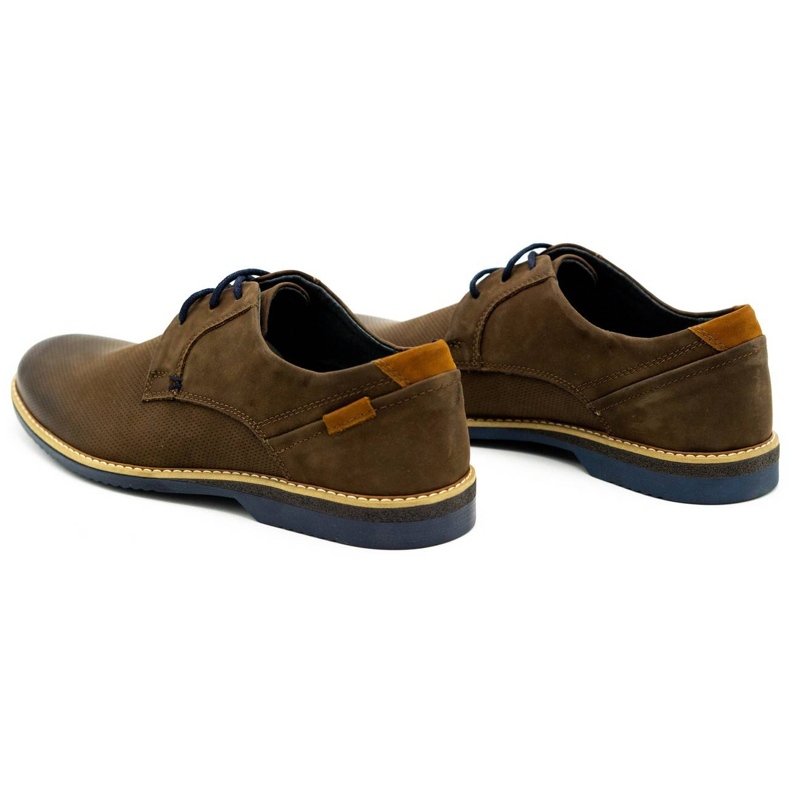 KOMODO Chaussures décontractées en cuir pour hommes 859L marron brun 4
