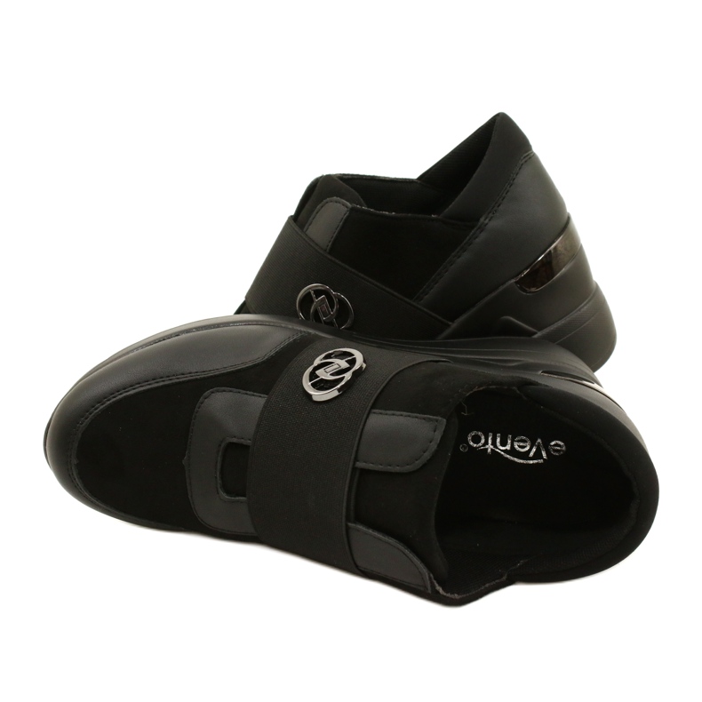 Chaussures à enfiler Baskets compensées Evento 23SP35-5320 Noir le noir 5