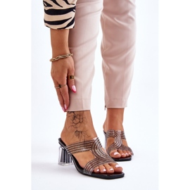 S.Barski Sandales à Talons Noires à Strass Jaxen 1