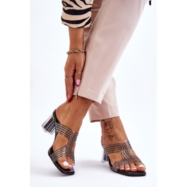 S.Barski Sandales à Talons Noires à Strass Jaxen 2