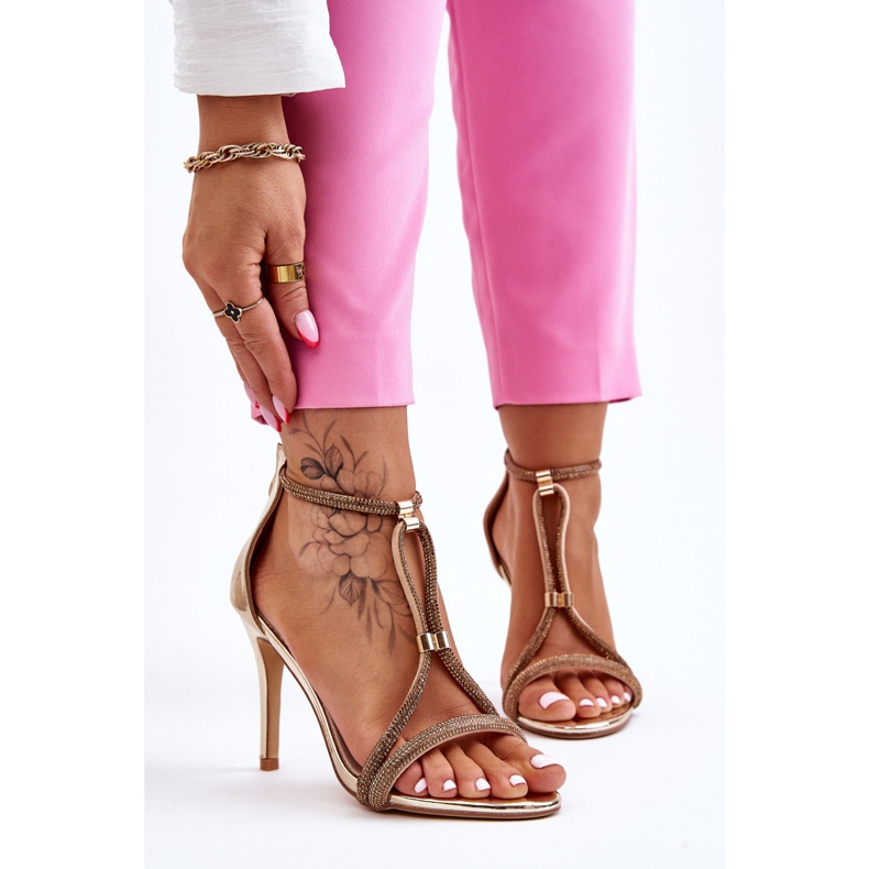 S.Barski Sandales élégantes sur un talon haut avec Jenesis Gold Jenesis d'or 1