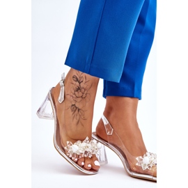 S.Barski Sandales transparentes à la mode avec ornements Carmelo en argent 2