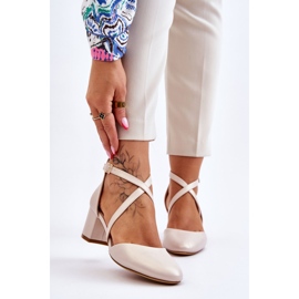 Sergio Leone Escarpins à Talons Hauts SK824 Beige Perle 1