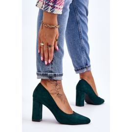 Escarpins Talon Daim Sergio Leone PB216 Vert 3