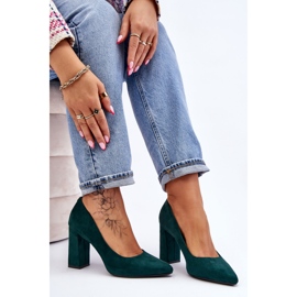 Escarpins Talon Daim Sergio Leone PB216 Vert 8