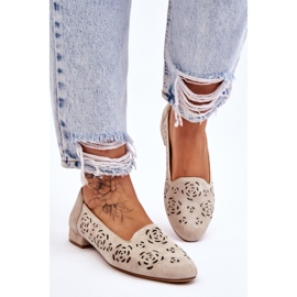 Mocassins Ajourés Sergio Leone BL627 Beige 2