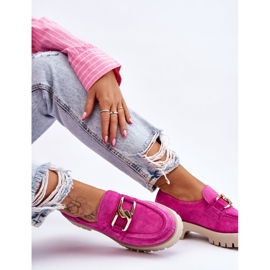 Lemar Mocassins Daim Tendance Fuchsia Rayhan rose 10