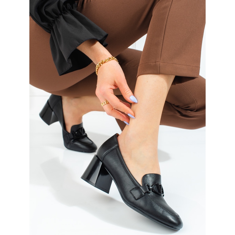 Escarpins Vinceza noirs à talons, femmes 2