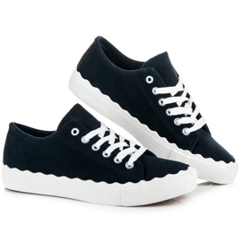 Baskets nouées bleu 4