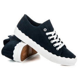 Baskets nouées bleu 3