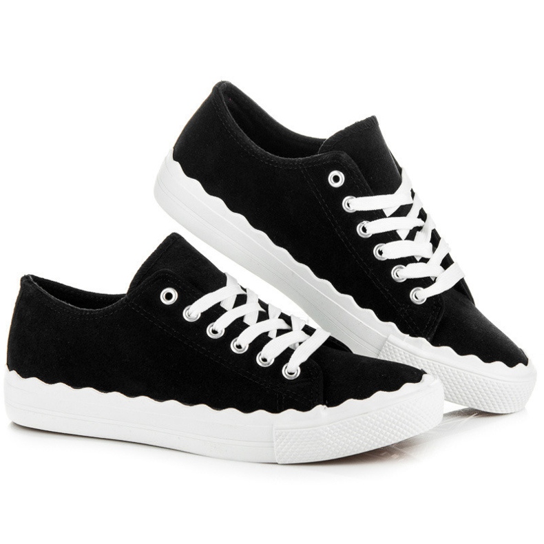 Baskets nouées noir 2
