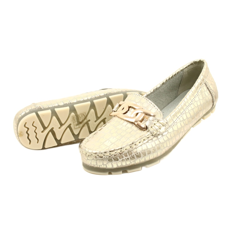 Filippo DP3630/23 mocassins en cuir doré beige 5