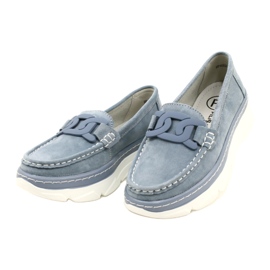 Mocassins en cuir Filippo DP4552/23 bleu 3
