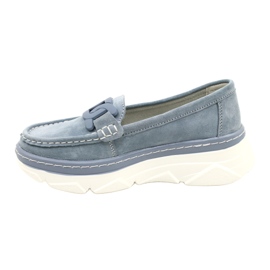Mocassins en cuir Filippo DP4552/23 bleu 2