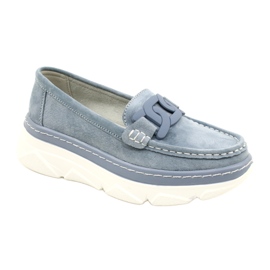 Mocassins en cuir Filippo DP4552/23 bleu 1