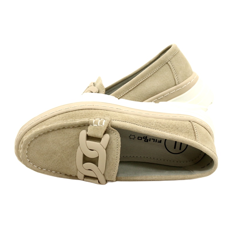 Mocassins en cuir Filippo DP4552/23 beige 5 Mocassins en cuir Filippo DP4552/23 beige 5