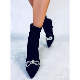 BM Betz Bottes noires à talons élastiques le noir 2 BM Betz Bottes noires à talons élastiques le noir 2