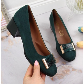 Escarpins femme daim vert Jezzi RMR2130A-9 1