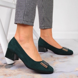 Escarpins femme daim vert Jezzi RMR2130A-9 5