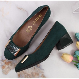 Escarpins femme daim vert Jezzi RMR2130A-9 3