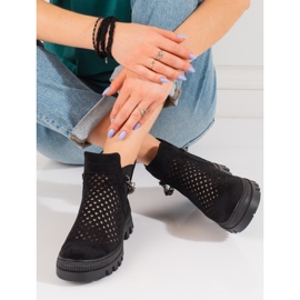 Bottes femme ajourées Potocki Noir le noir 3
