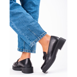 W. Potocki Mocassins noirs pour femmes sur la plate-forme 2