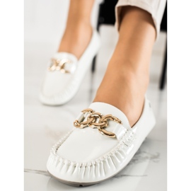 Mocassins classiques pour femmes Shelovet blanc blanche 2 Mocassins classiques pour femmes Shelovet blanc blanche 2