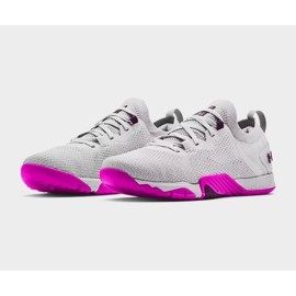 Under Armour Tribase Reign 3 Chaussures pour femmes 3023699-100 gris 1