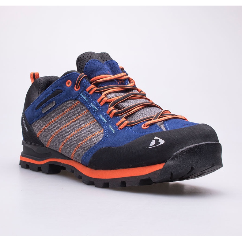 Chaussures trekking homme BERGSON Kadam Low Stx le noir bleu orange 1