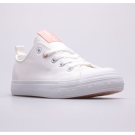 Baskets femme Lee Cooper LCW-22-31-0911L blanche rose 1