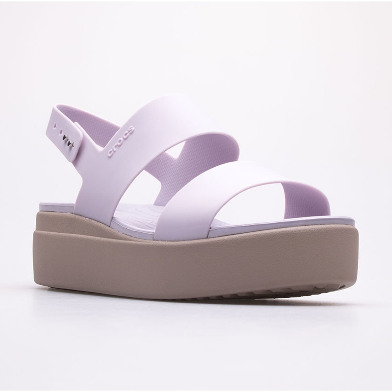 Crocs Brooklyn Sandales compensées basses 206453-5PV violet 1 Crocs Brooklyn Sandales compensées basses 206453-5PV violet 1