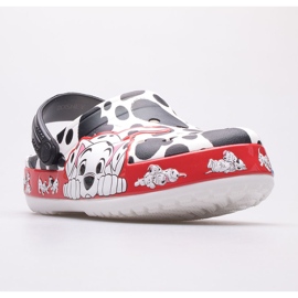 Sabots pour enfants CROCS 101 Dalmatiens Kids Clog 207485-100 blanche le noir 1