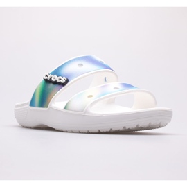 Chaussons femme CROCS Classic Solarized Sandal 207771-94S blanche multicolore 1 Chaussons femme CROCS Classic Solarized Sandal 207771-94S blanche multicolore 1
