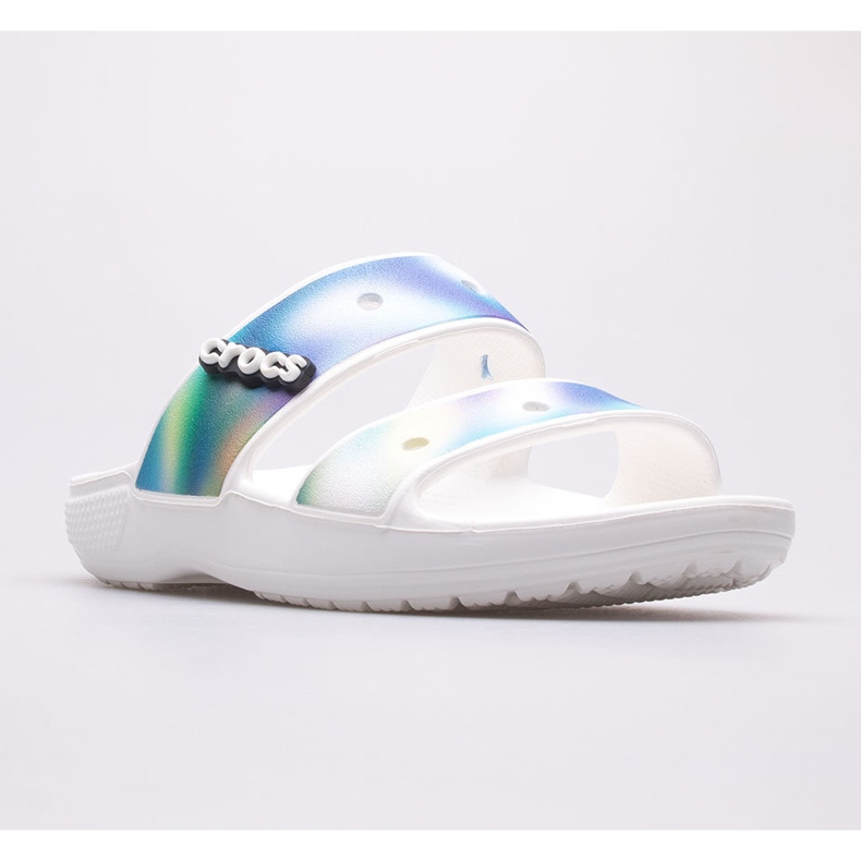 Chaussons femme CROCS Classic Solarized Sandal 207771-94S blanc multicolore 1