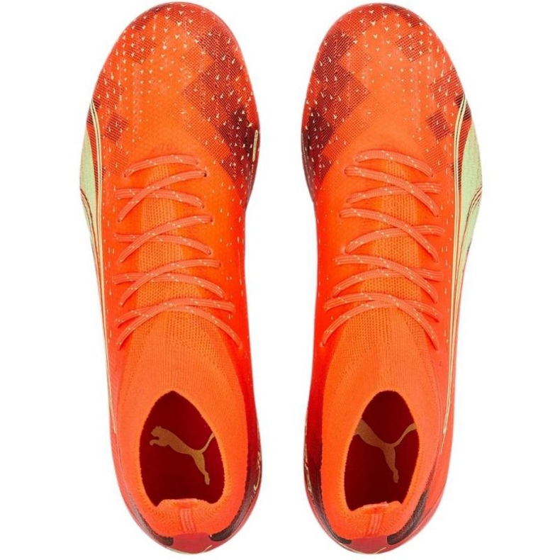 Chaussures de football Puma Ultra Pro FG/AG M 106931 03 orange oranges et rouges 2