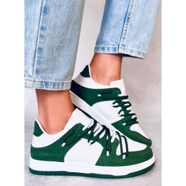 BM Baskets panda Hart BLANC/VERT 1