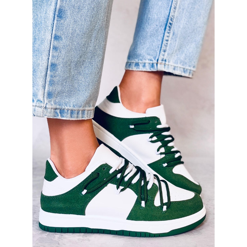 BM Baskets panda Hart BLANC/VERT blanche 1