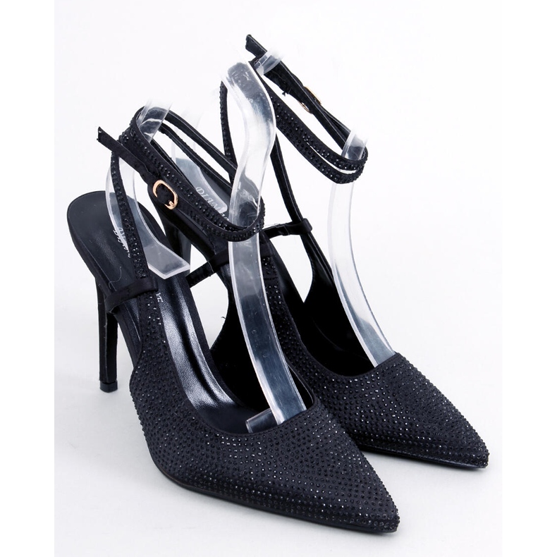 BM Épingles attachées avec des pierres Bonnie Black noir 1