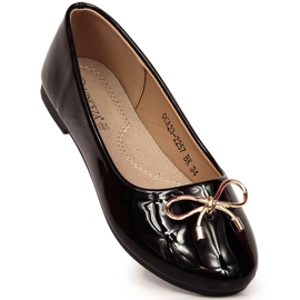 Ballerines noires laquées pour fille Vinceza OCA23-2257 1