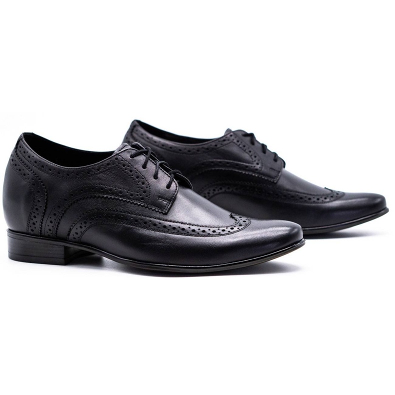 Olivier Chaussures pour hommes augmentant la visibilité 617P noir 2
