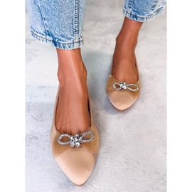 Maura Ballerines noeud Kaki beige 1