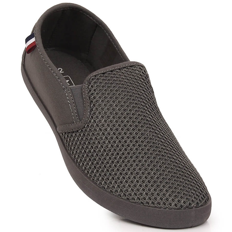Baskets slip-on ajourées homme, gris News 3636 1