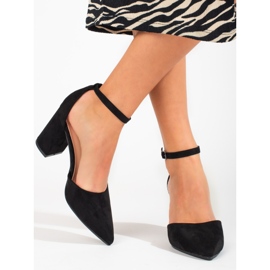 Escarpins en daim noir Shelovet, femmes le noir 2