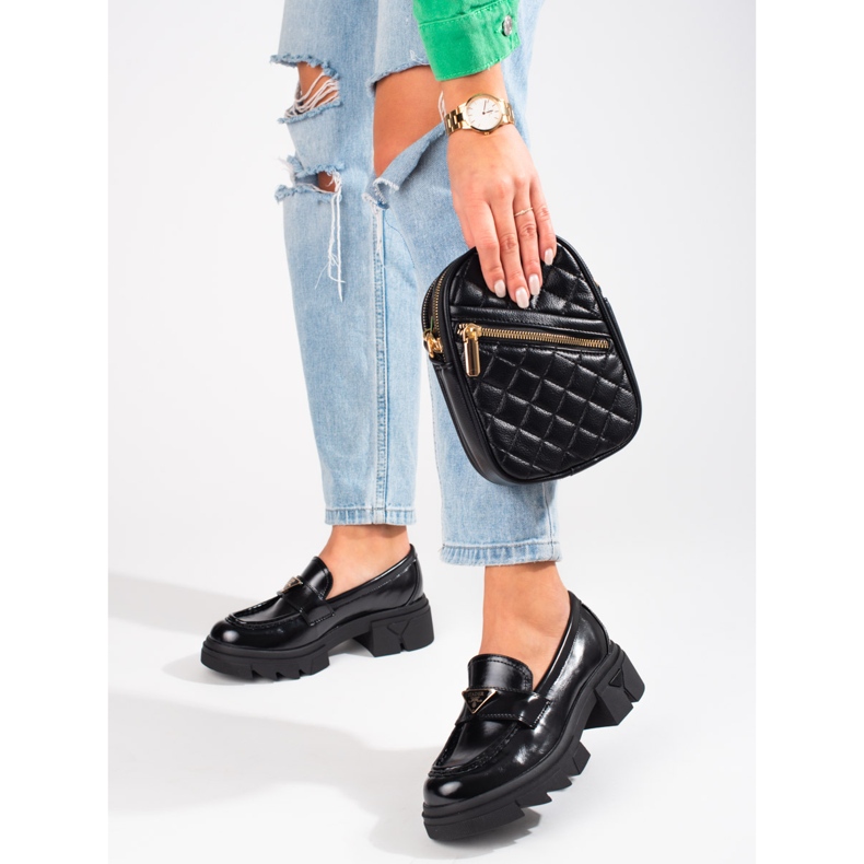 Seastar Mocassins vernis noirs Shelovet, femmes le noir 2