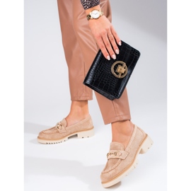 Seastar Mocassins pour femmes ajourés sur la plate-forme beige Shelovet 1