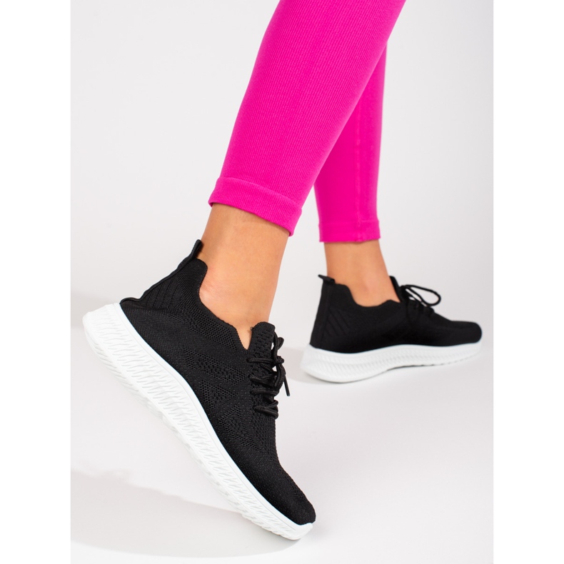 Chaussures de sport en textile noir Shelovet 2