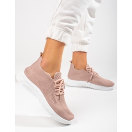 Chaussures de sport en textile poudré Shelovet rose 2 Chaussures de sport en textile poudré Shelovet rose 2