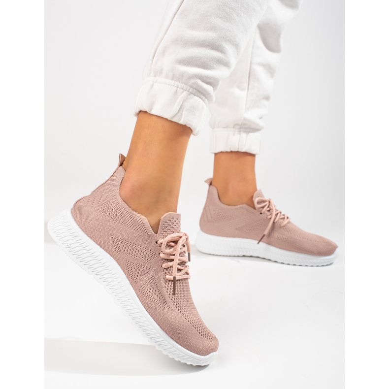 Chaussures de sport en textile poudré Shelovet rose 2 Chaussures de sport en textile poudré Shelovet rose 2