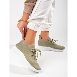 Chaussures de sport textiles vertes Shelovet 1